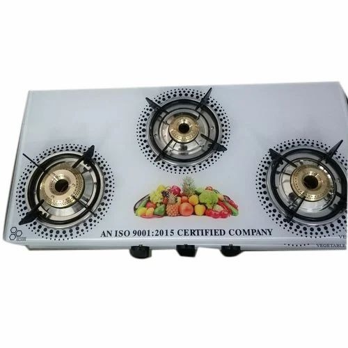 White 3 Burner Gas Stove