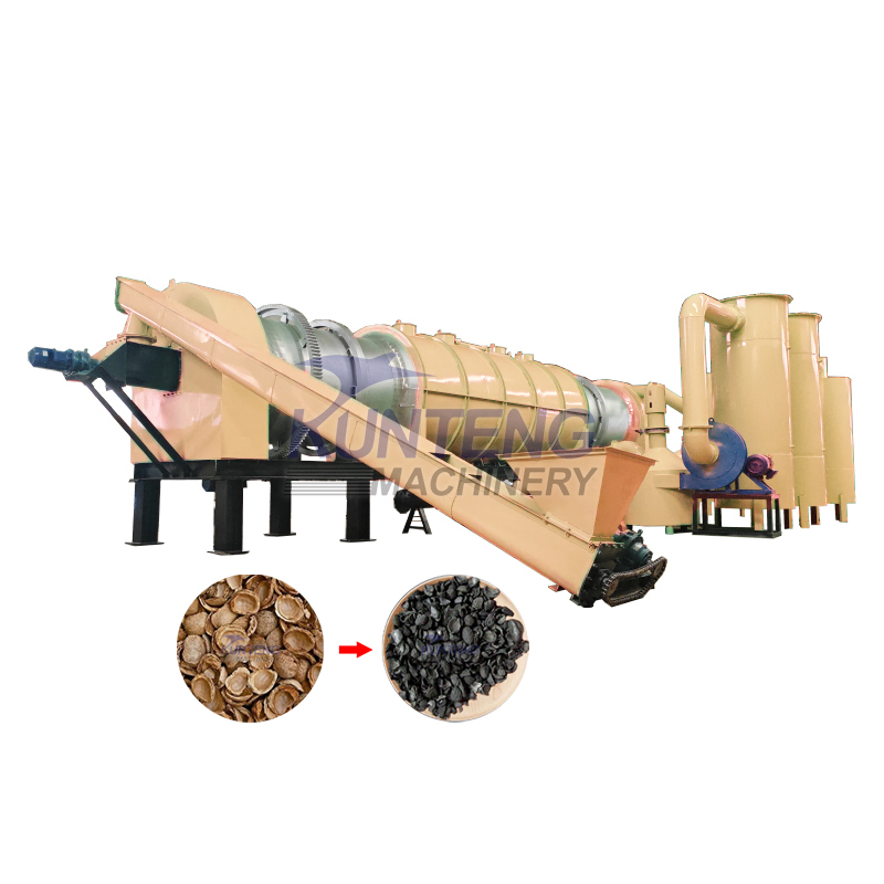 Continuous Rice Husk Carbonization Furnace Coconut Shell Carbonization Furnace - Capacity: 1 T/Hr