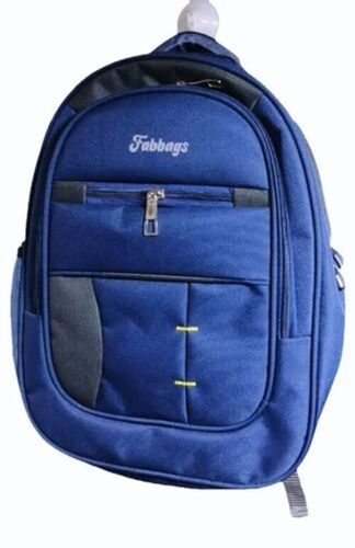 Blue Polyester School Bag