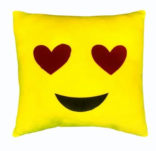 Decorative Yellow Printed Cushion