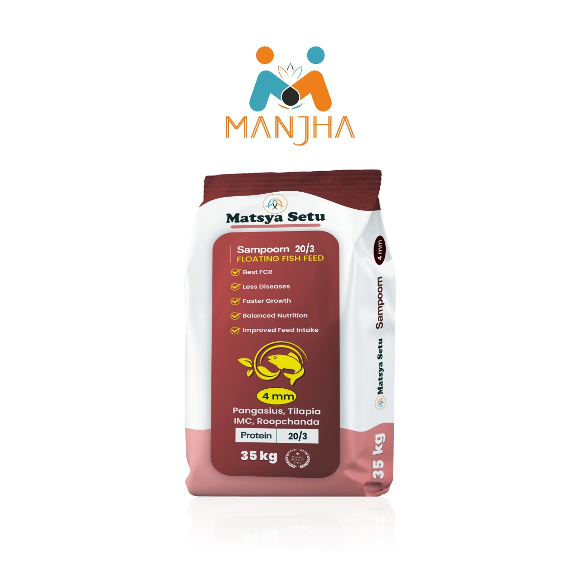 Pellets Matsya Setu Floating Fish Feed 35kg