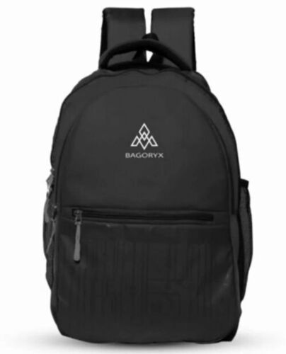 Black Polyester Laptop Backpack