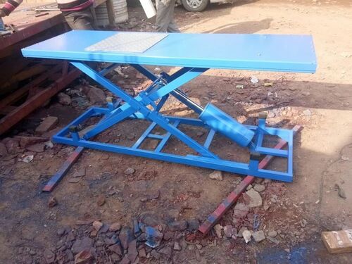 Blue Hydraulic Bike Ramp