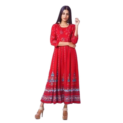 Designer Printed Anarkali Kurti