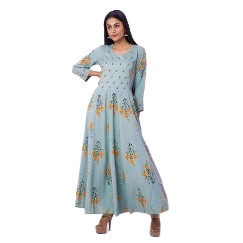 Floral Printed Rayon Kurti