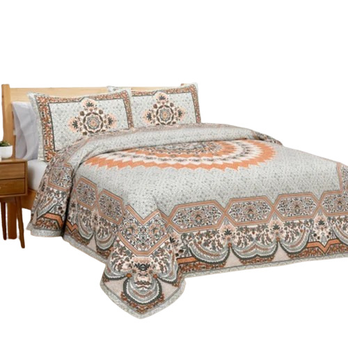 Jaipuri Printed Cotton Double Bed Sheet