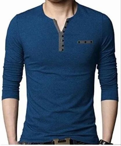 Men Plain Full Sleeve T Shirt