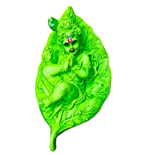 Resin Leaf Lord Krishna