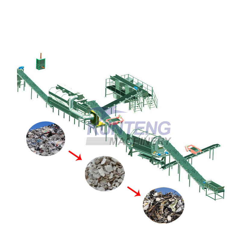 Construction Waste Treatment Machinery Landfill Waste Sorting Equipment - Capacity: 50 Ton/Day