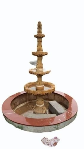 Dark Brown Sandstone Garden Water Fountain