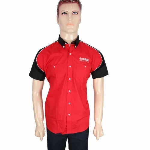 Promotional Uniform Shirt - Canvas, Plus Size, Red Color | Lightweight, Breathable Material, Anti-UV & Anti-Wrinkle Features