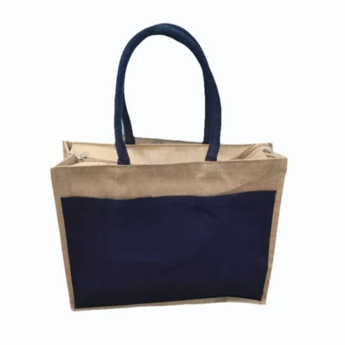 7kg Black Plain Jute Shopping Bag
