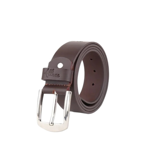 Brown Plain Leather Belt