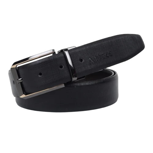 Men Italian Black Leather Belt