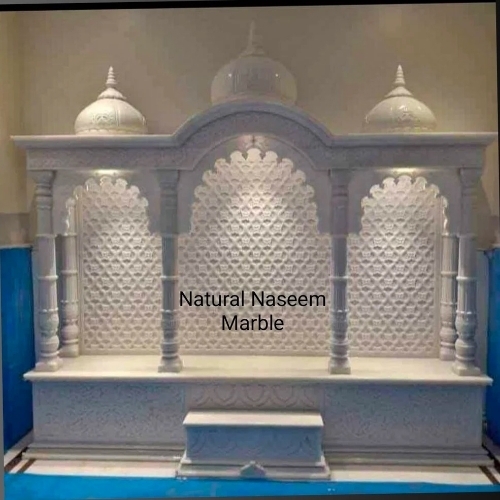Vietnam White Marble Mandir For Pooja Room