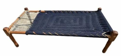 Cotton Rope Wooden Charpai