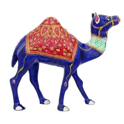 Made Of Metal Meenakari Camel Statue