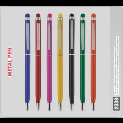 Metal body shining star ball pen