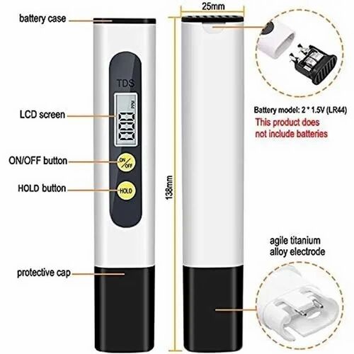 White Digital Pocket Tds Meter