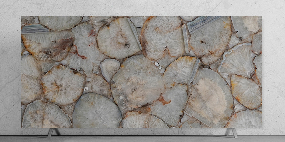Crystal Agate Stone Slabs - Stone Type: Natural