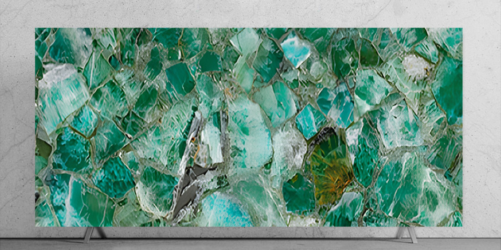 Green Fluorite Slab Stones