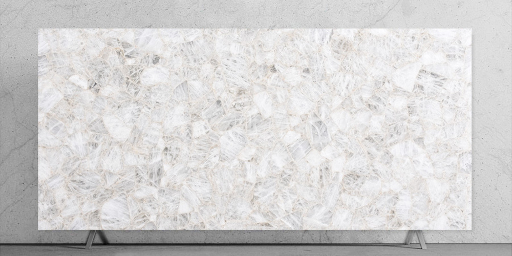 White Crystal Quartz Slab Stones