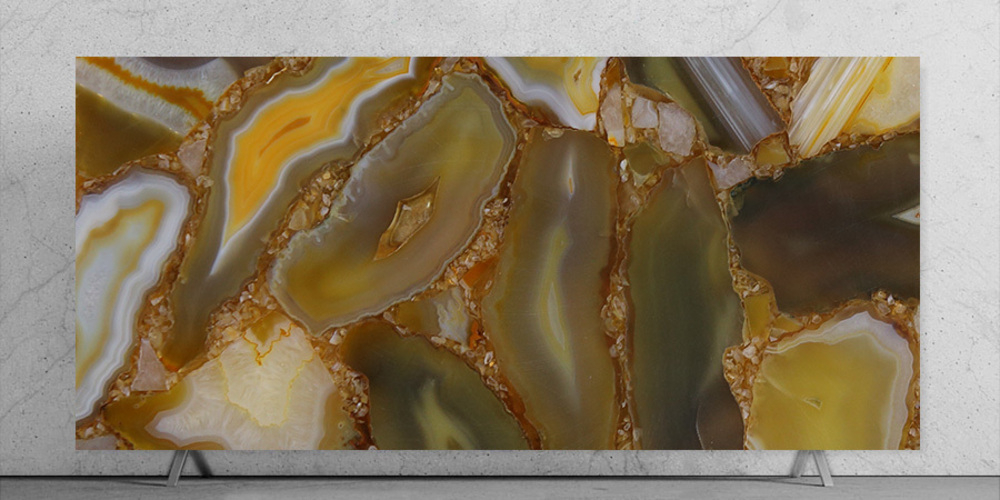 Yellow Agate Slab Stones