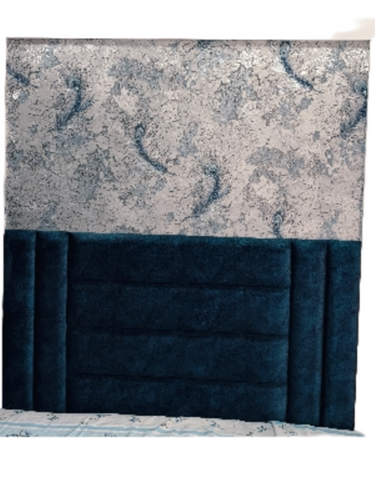 Dark Blue Velvet Upholstered Headboard - Padded Foam, Button-Tufted, Stain-Resistant Velvet | Durable, Noise-Free, Elegant Design