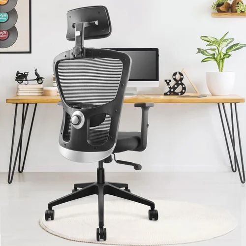 Stackable Design Office Chair - Color: Black
