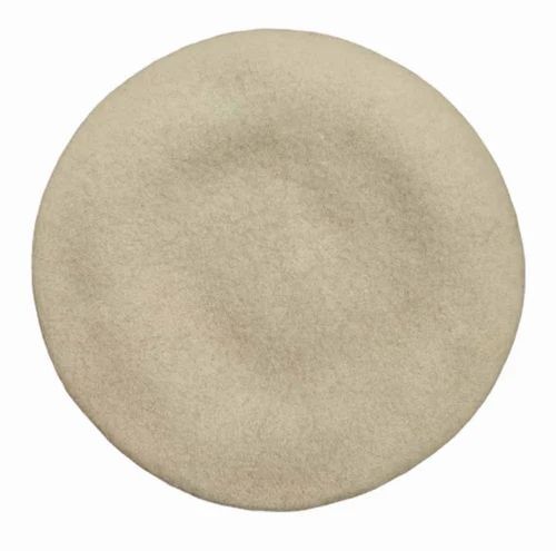 Beige Marino Woolen Police Beret Cap