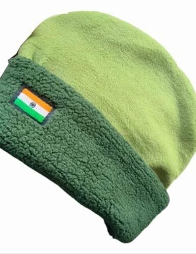 Green Woolen Flag Embroidered Army Cap