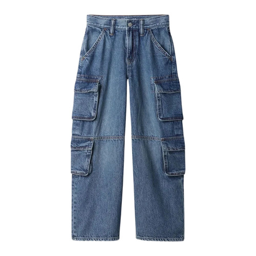 Kids Denim Cargo Pant