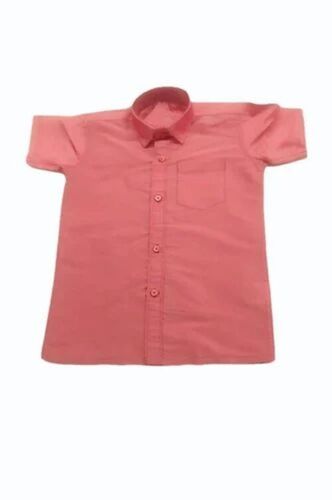 Pink Kids Plain Cotton Shirt