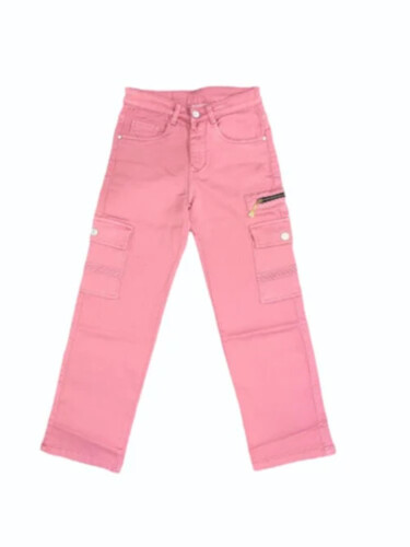 Women Pink Slim Fit Cargo Trouser