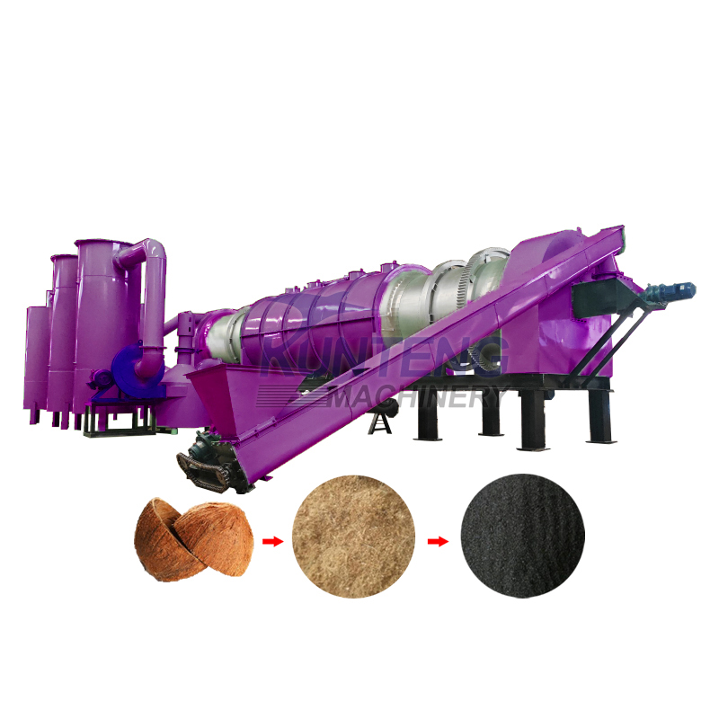 Wood Chip Carbonization Furnace Continuous Bamboo Chip Carbonization Furnace - Application: Rice Husks