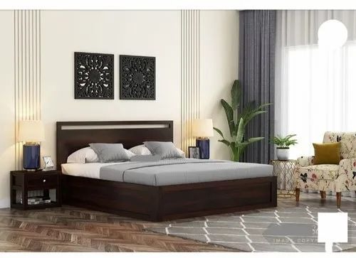Wooden King Size Bed With Storage
