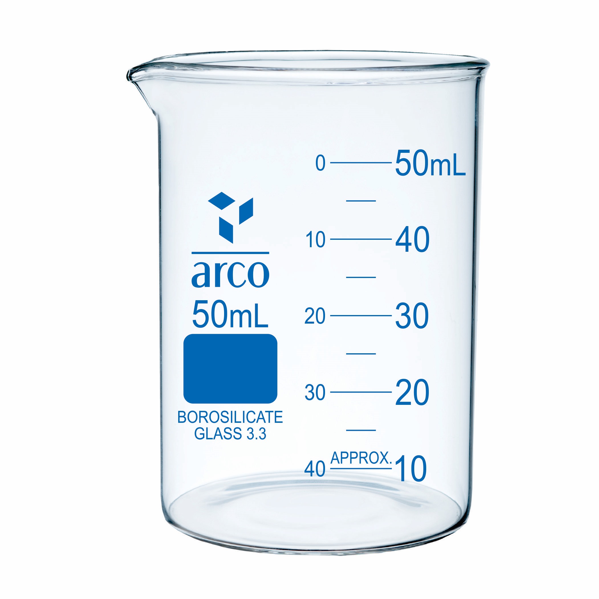 Beakers Low Form With Spout 50ml - Color: Transparent