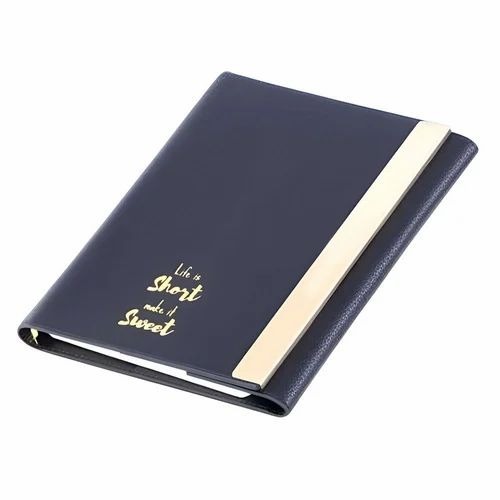 Black Leatherette Undated Daily Planner
