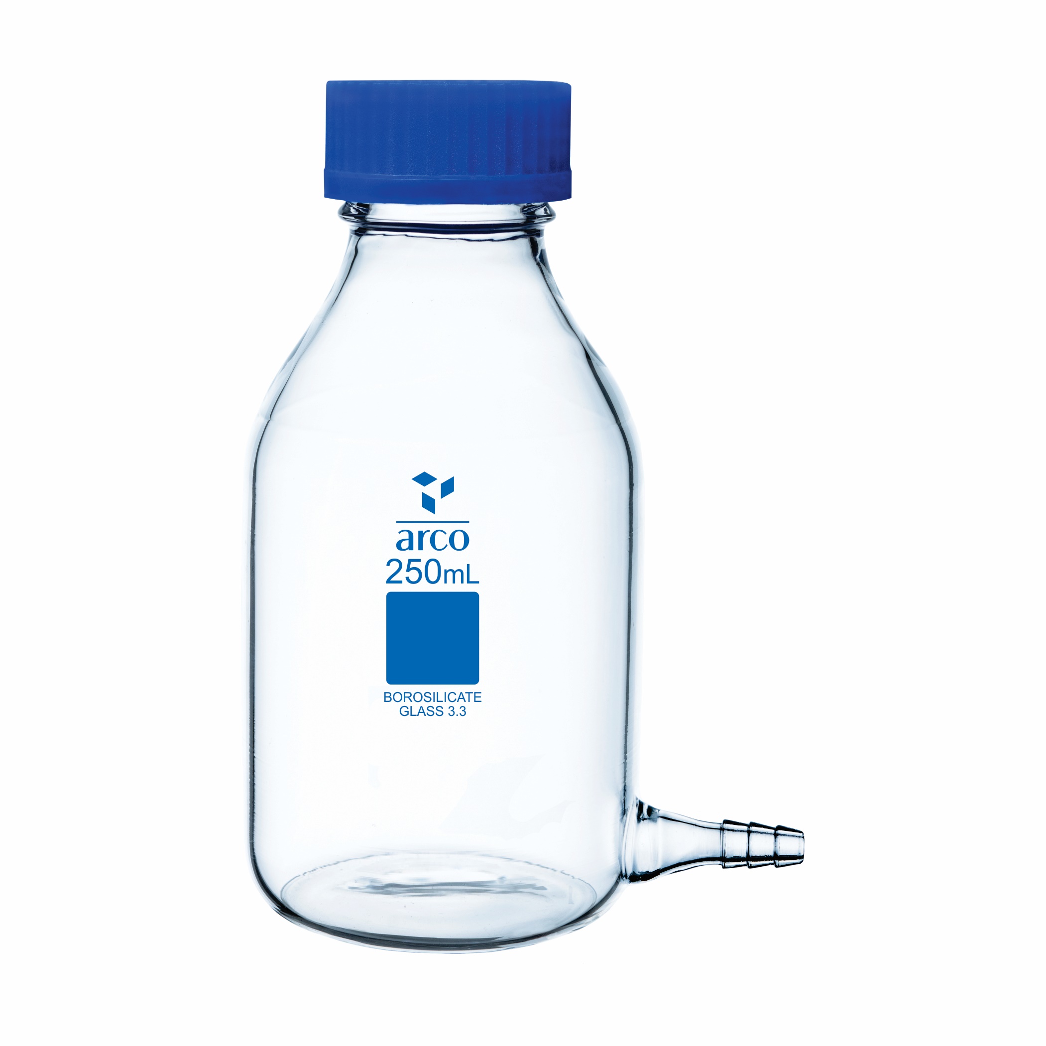 Bottles Aspirator With Cap And Tubulation 250Ml Diameter 70 Mm - Color: Transparent