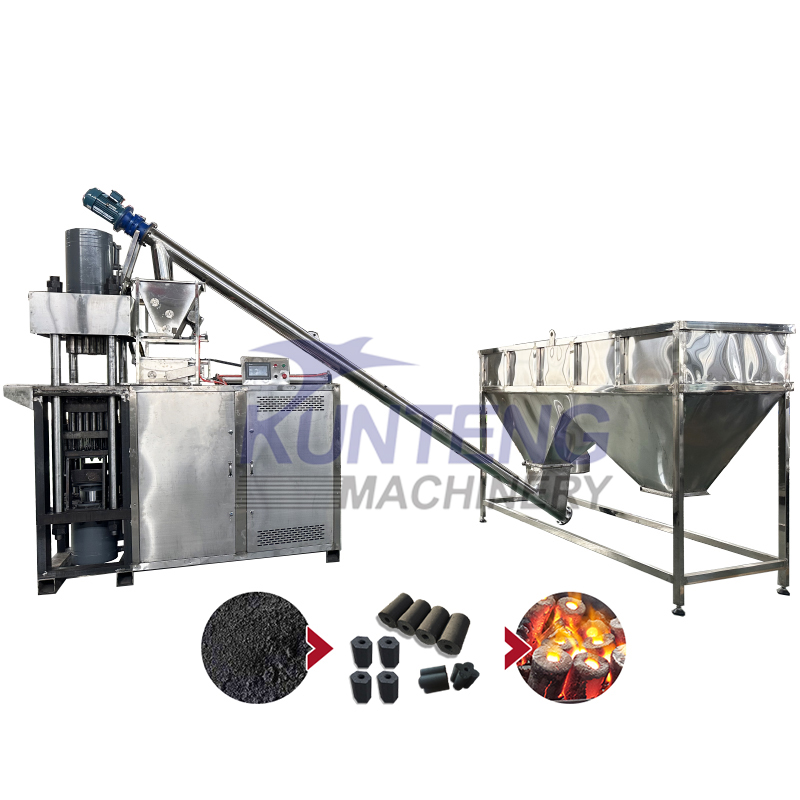 Stainless Steel Charcoal Hydraulic Briquetting Machine - Briquette Size: Customized