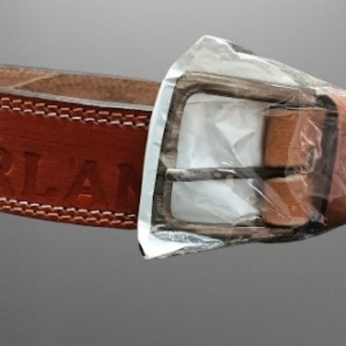 Brown leather belt