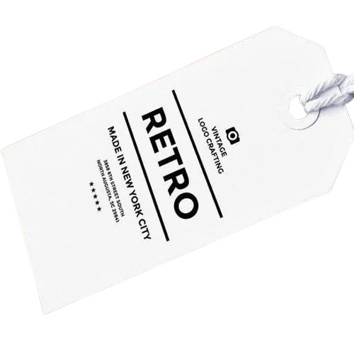 Printed White Garments Hang Tag