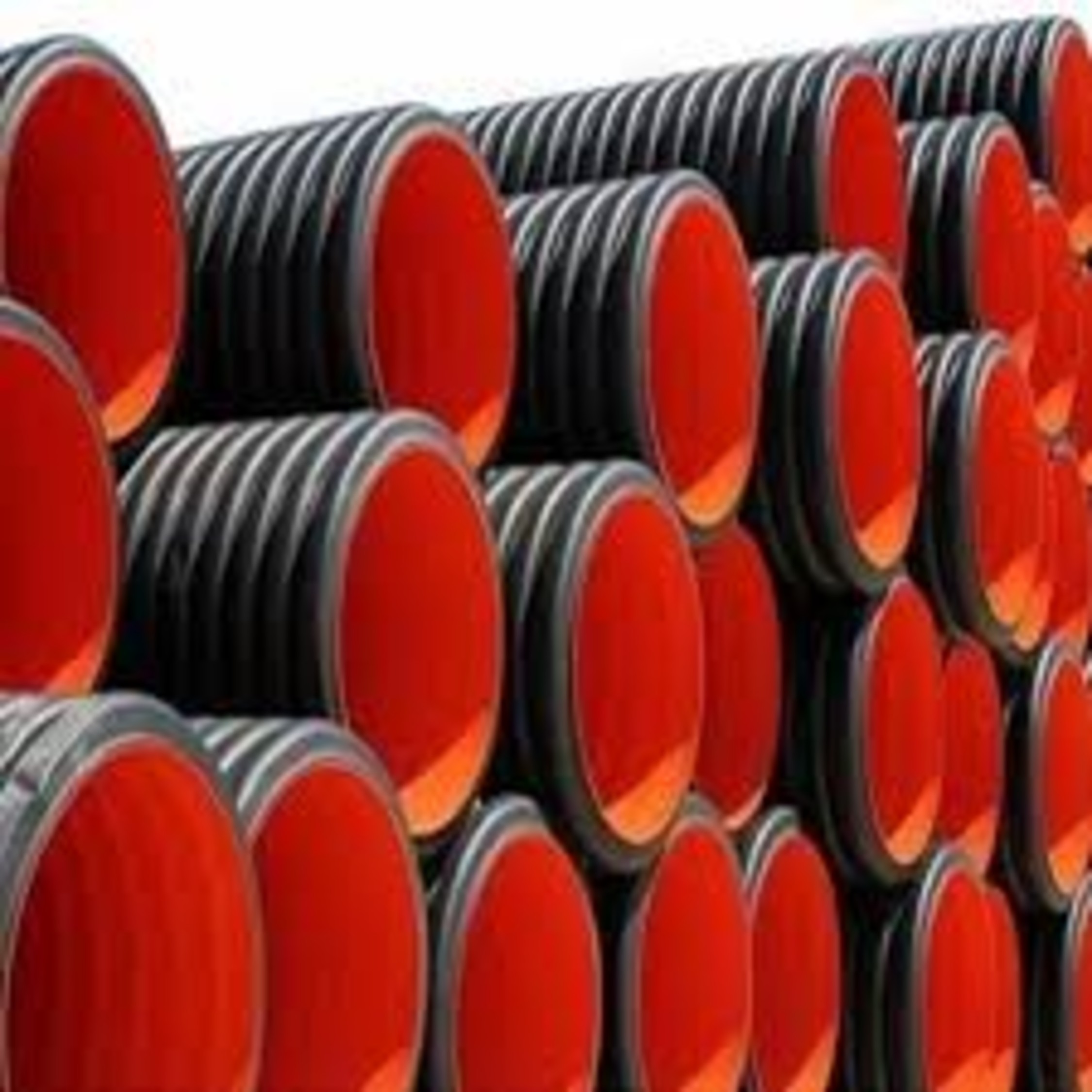63Mm Hdpe Double Wall Corrugated Pipe - Color: Red And Black