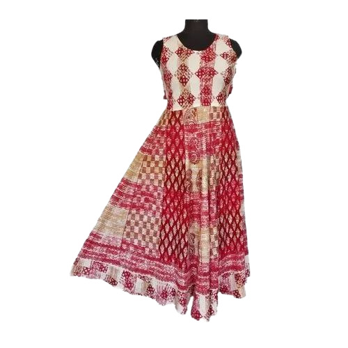 Rayon Printed Anarkali Kurti