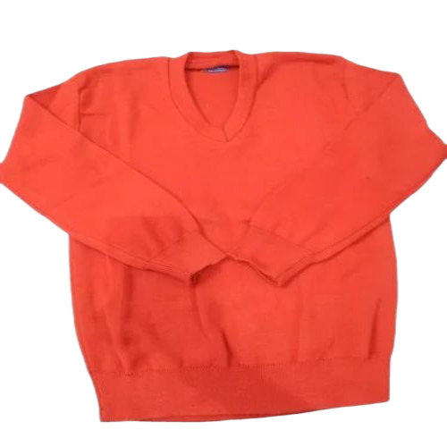 Red Plain School Sweater