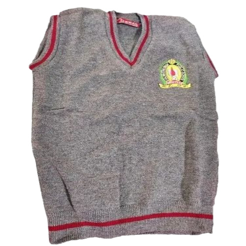 Sleevless Woolen School Sweater