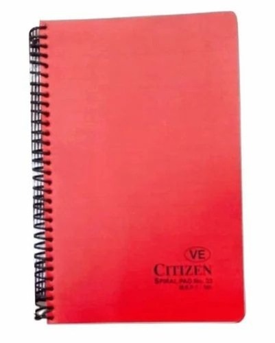 A4 Red Spiral Notebook