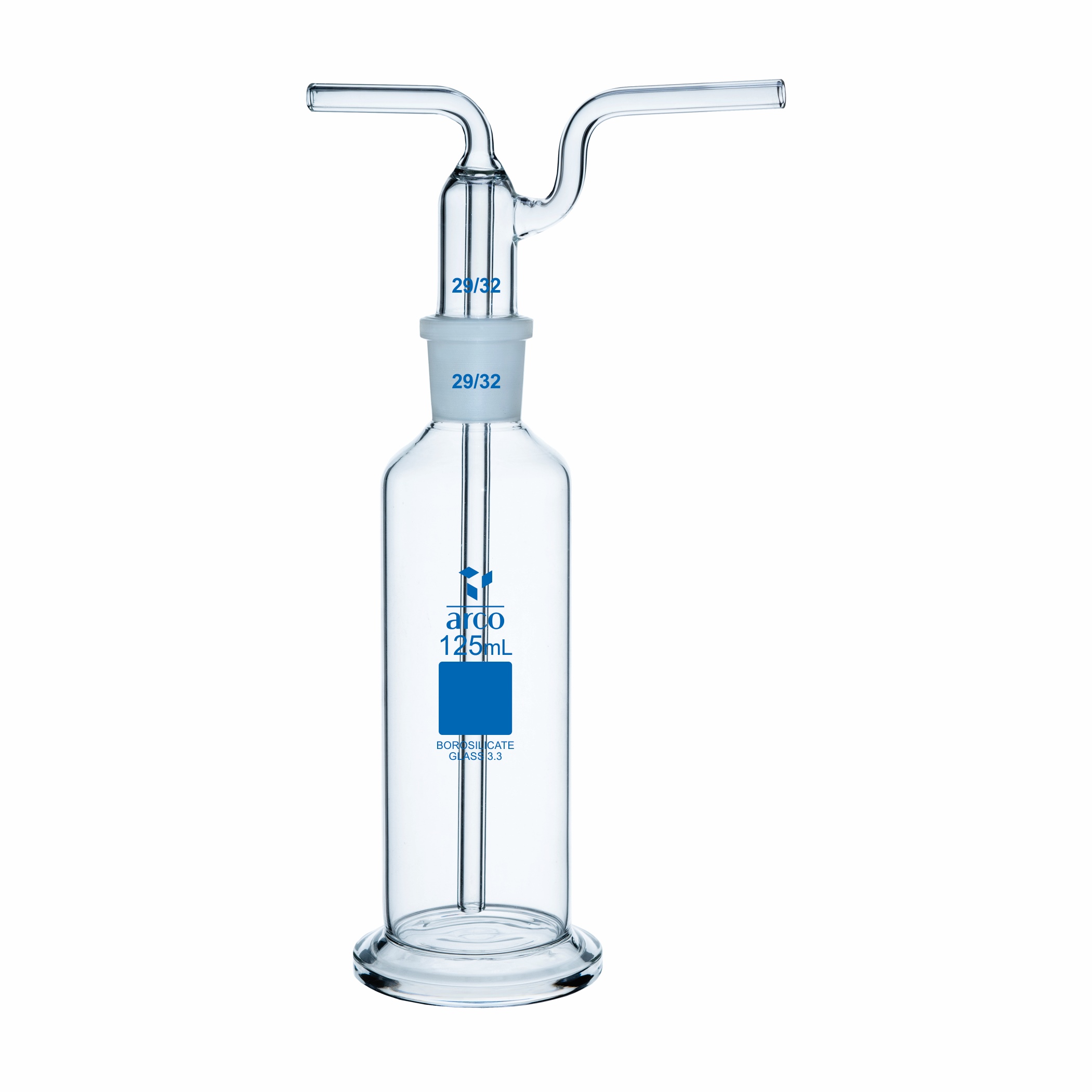 Bottles Gas Washing (Drechsel) Complete Set With Interchangeable Stopper/125Ml - Color: Transparent