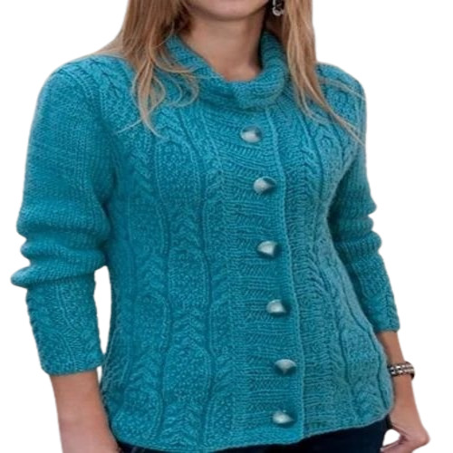 Ladies Blue Wool Sweater