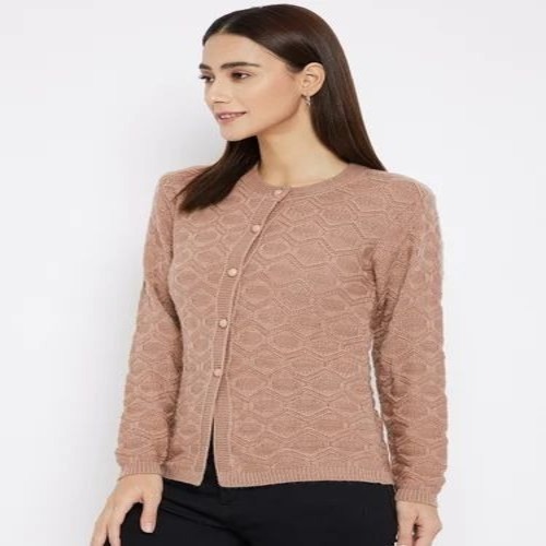 Ladies Pink Woolen Sweater